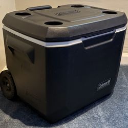 Black 50qt Cooler with Wheels Like NEW!