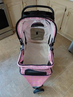 Compact Foldable Small Pet Stroller for Dog Puppy Cat Kitten Bunny Rabbit - Lightweight Travel Carrier