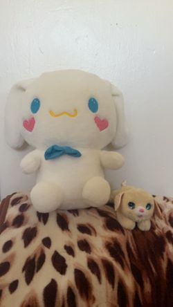 Cinnamoroll plush and FurReal interactive newborn puppy