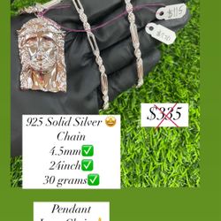 Jesus Christo Dije Y Cadena 925 Plata 