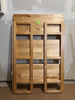 Foldable & Stackable Natural Wood Finished Shelf