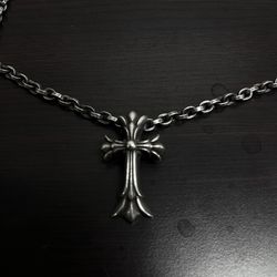 Chrome Hearts Medium Double Cross And 20’ Paper Chain