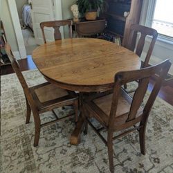 Round Antique Oak Dining Tables