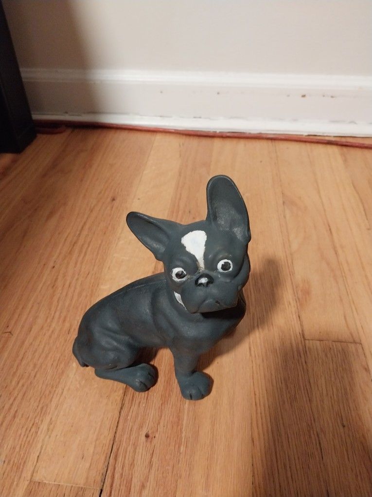 1930s Cast Iron French Bulldog Door Stop