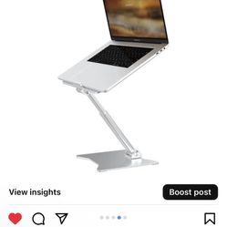 Adjustable Laptop Stand, Fast Cooling Computer Stand for Desk, Ergonomic Portable Aluminum Laptop Riser Holder, Compatible with MacBook Air Pro, Dell,
