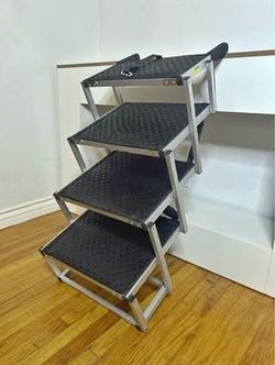 New Dog Stairs for Car, Foldable Dog Ramp for Car with Non-Slip Surface, Portable Stairs, 4 Steps