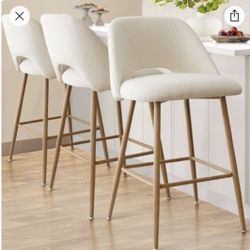 Three (3) Bougie Elegant Bar Chairs 