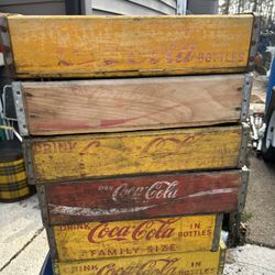 antique coke crates $30.00 each