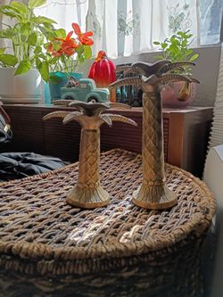 Brass candlestick holders