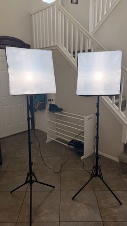 Softbox Lighting Kit / Green Screen + stand / USB C Vlogging Kit