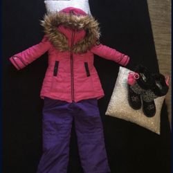 Snowsuit 3pcs Set. Long Warm Jacket. Boots