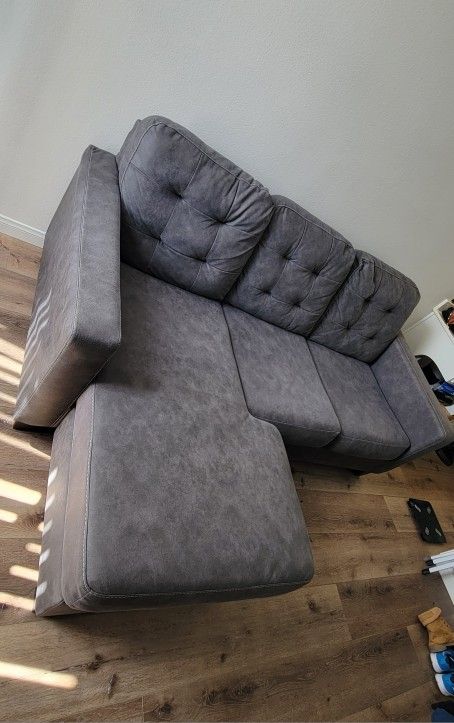 Charcoal Gray Couch w/ Ottoman Included