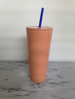 Starbucks Coral Pink Palm Tree Lid