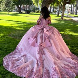 Moda 2000 Pink Quinceañera Dress- Size Small Petite