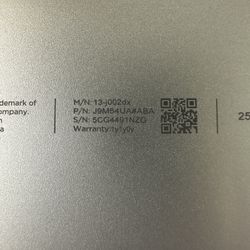 HP Envy Model 13-j002DX