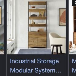 West Elm Bookshelf With Storage - Rare Color