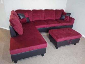 Sectional and ottoman