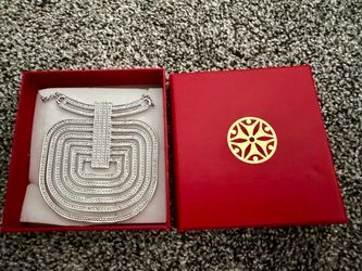 Silver necklace, "NICE" brand