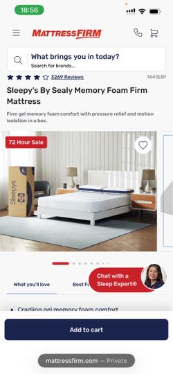 NEW Sleepy’s by Sealy Firm Memory Foam Mattress
