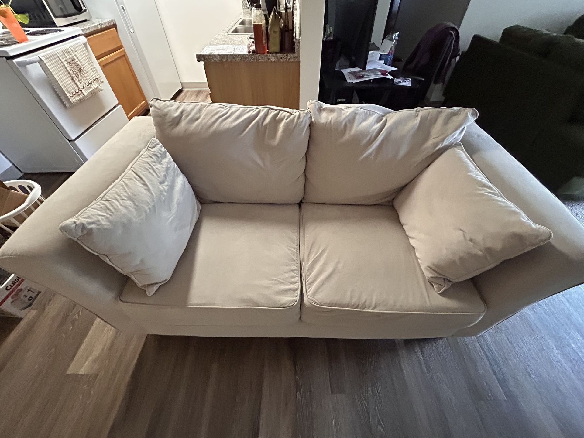 Beige Loveseat