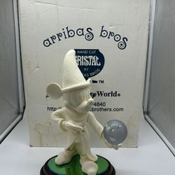 Disney A. Giannelli Arribas Bro Mickey Mouse Fantasia Holding Glass Globe Statue Extremely Rare