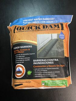 Quick Dam Qd610-1Es Flood Barrier, 10 Ft.L, 3-1/2"H
