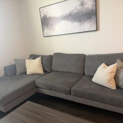 Gray Living Spaces Sectional Couch