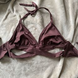 Criss cross womens brown bikini