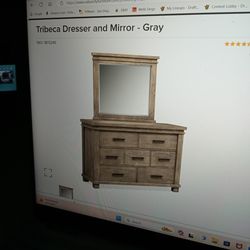 Tribeca Dresser with Mirror /Brown