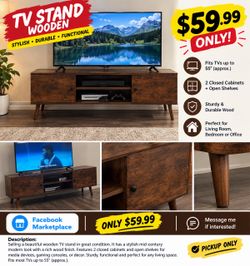 📺 TV Stand — ONLY $59.99! 🔥