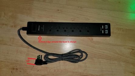 Surge Protector Power Strip with 6 Outlets 4 USB Ports 5-Foot Long Heavy-Duty Braided Extension