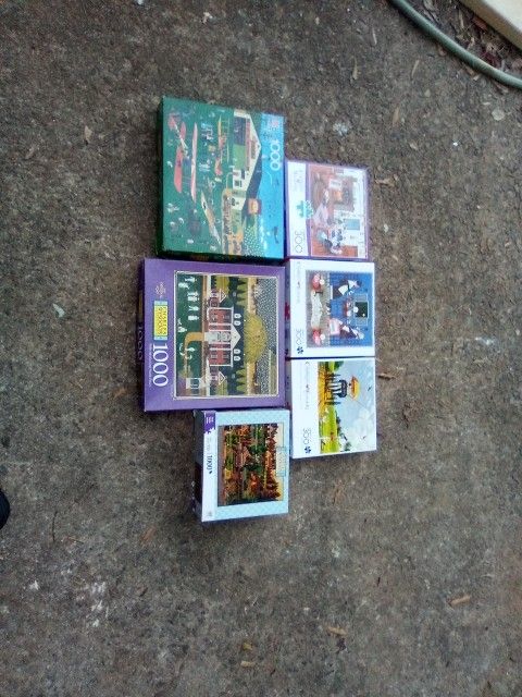Lot Of 6 Charles Wysockis Jigsaw Puzzles