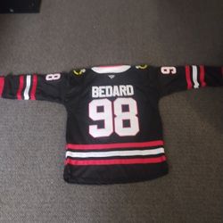 Connor  Bedard Chicago Blackhawks Black Out Jersey Size 52 And 54