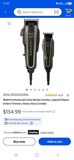Wahl Professional 5-Star Barber Duo/Combo - Legend Clipper/Hero Trimmer - Brand New Sealed