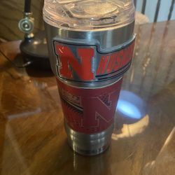 Husker Metal Travel Drink Cup Hot/Cold