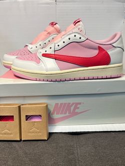 Nike Jordan 1 Low Travis Scott Tropical Pink Shoes Size 6 Men + More