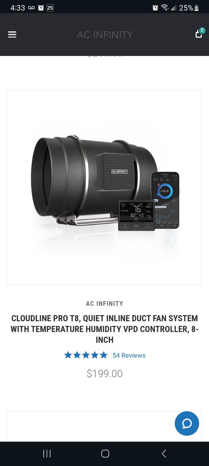 Ac Infinity Inline Fan And Carbon Filter
