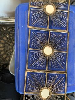 3 Separate Mirror Wall Decor Pieces. All Three Pieces Included In This post. Used as home decor.
