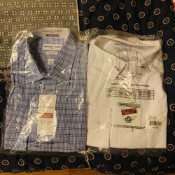 🎁2 Mens Christian Aujard  Brand New Dress Shirts Size Lg