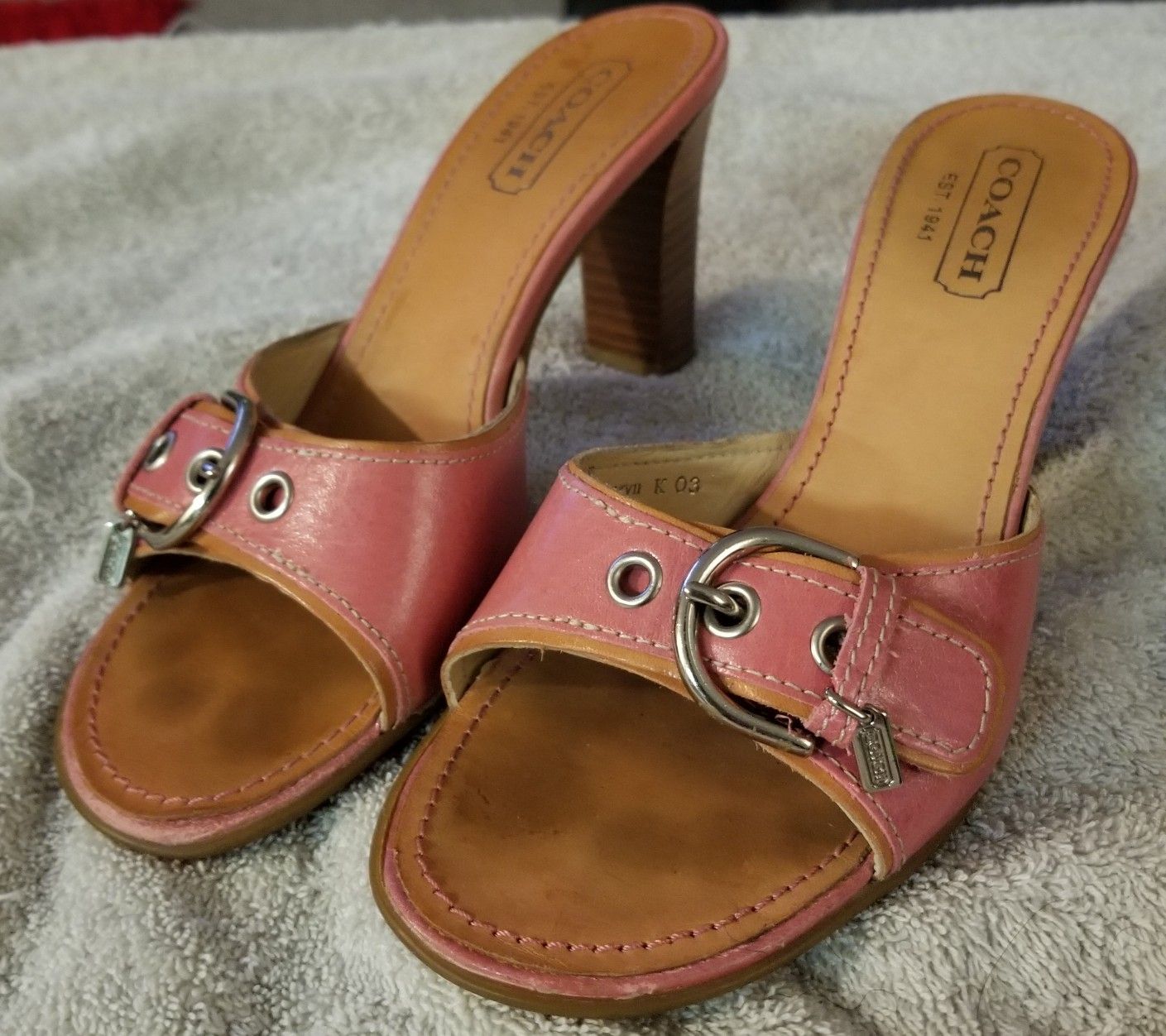 Size 6 Pink authentic Coach heels