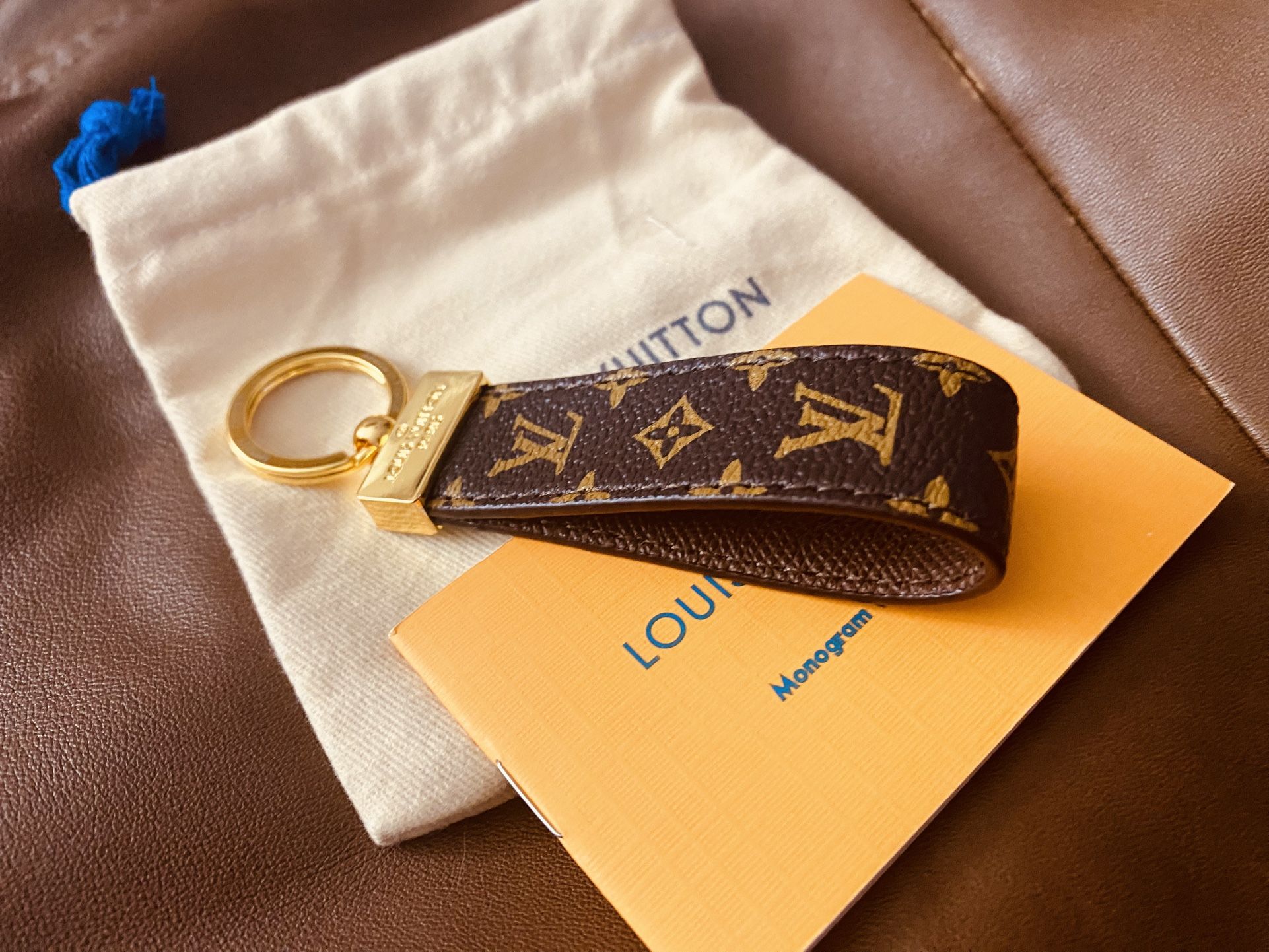 LOUIS VUITTON Porte Claire Dragonne Monogram Keychain Charm