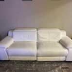 White Leather Couch 