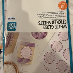 White Gloss Stickersshetss