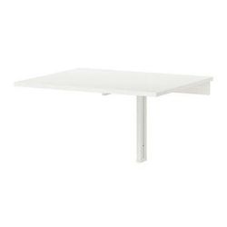 NEW - IKEA Norberg - Wall-Mounted Drop-Leaf Table, White - 74X60 cm
