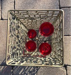 Tall Metal Square Candle Holder