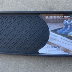 Boot Tray BIRDROCK HOME Rubber Boot Tray | 34 inch | Waterproof Indoor or Outdoor/ Black