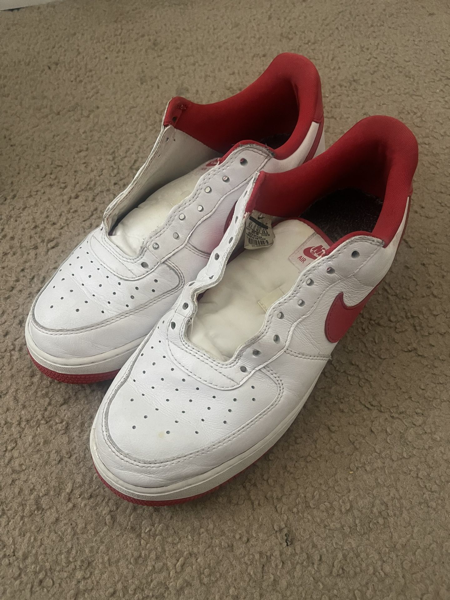 Nike Air Force Low white Team Red