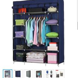 Storage Organizer Clothes Wardrobe Rack with Shelves