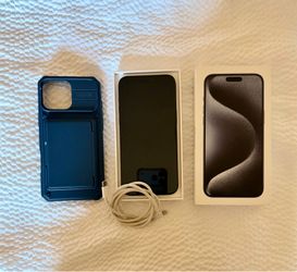 Apple iPhone 15 Pro Max 256GB Blue Titanium – Unlocked – Box & Accessories