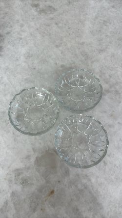 3 pieces Crystal vintage candy dish